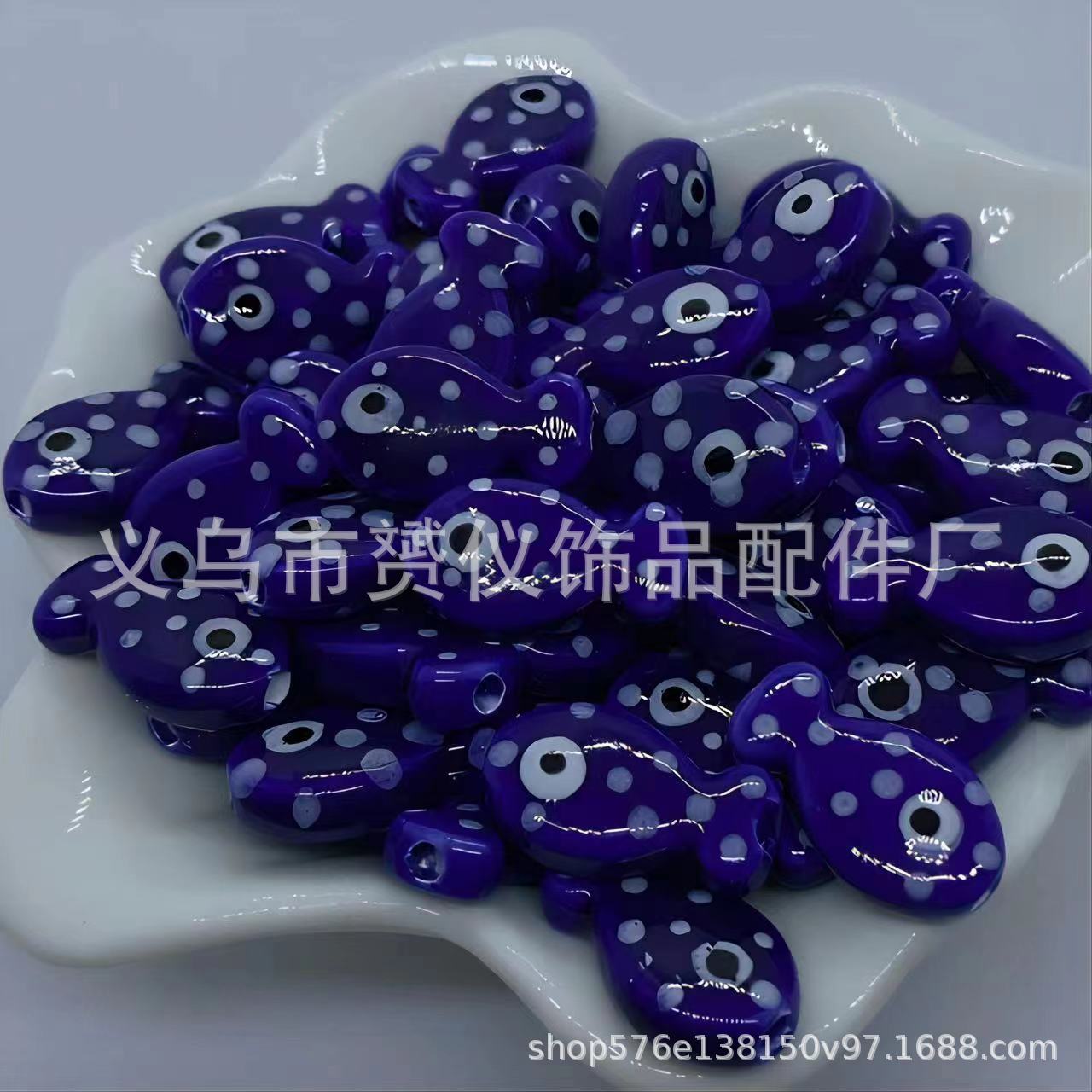 Cuentas de cerámica con diseño de peces, cuentas sueltas, cuentas para hilo, cuentas pintadas a mano, collar hecho a mano, pulsera, accesorios de bricolaje, accesorios de Yiwu