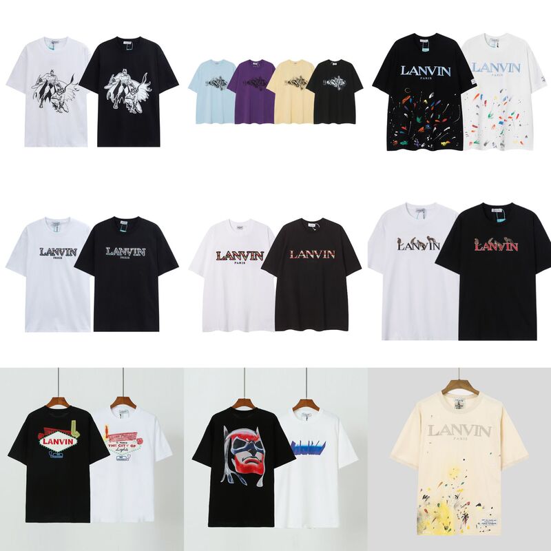 Gallery Dept Collaboration with Lf: Classic Style Printed Splash-Ink Couple's Short-Sleeve T-Shirt in Trendy Pima Cotton.