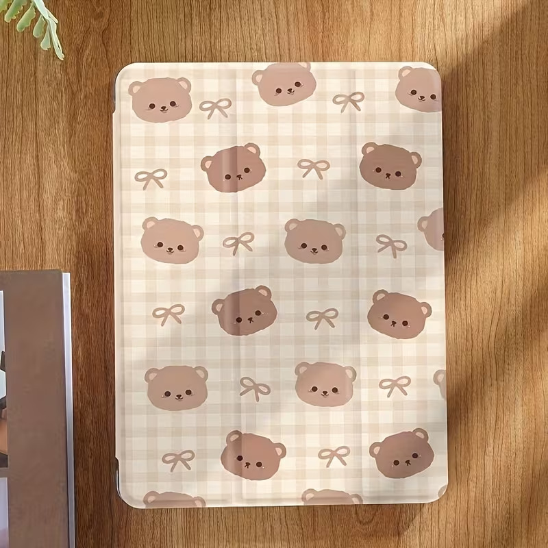 Cute Brown Bear Bow Tie Cartoon Animal Pattern Suitable for iPad 11/10Th Generation Tablet Protective Case 70% off Cute Brown Bear Bow Tie Cartoon Animal Pattern Suitable for iPad 11/10Th Generation Tablet Protective Case 70% off