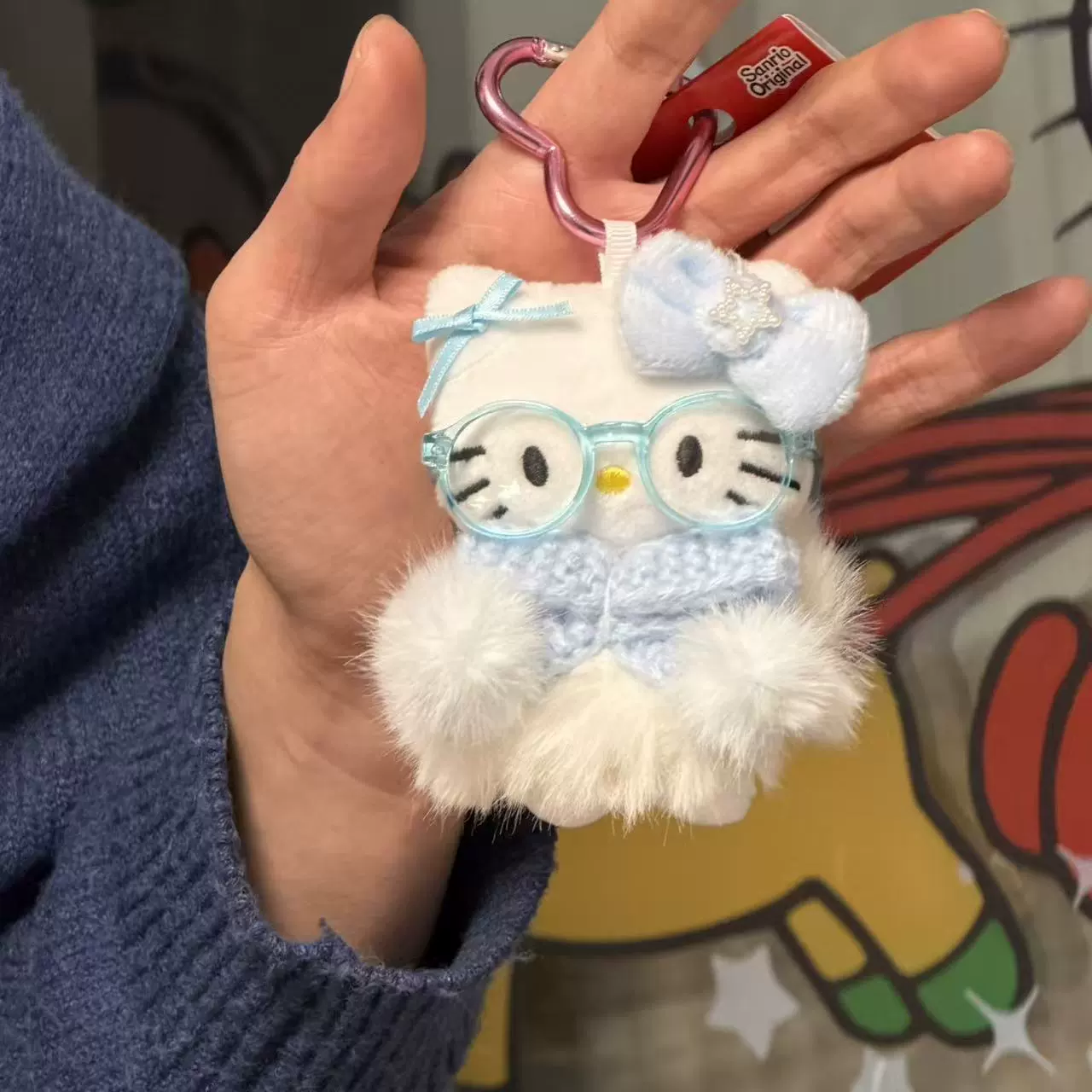 Плюшевый брелок-подвеска Hello Kitty, милый кукольный брелок для сумки, 11 см, легкий и прочный