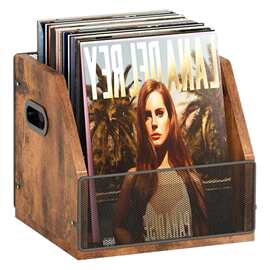 复古木质黑胶唱片收纳盒桌面专辑展示架CD存储架专辑碟片收藏架