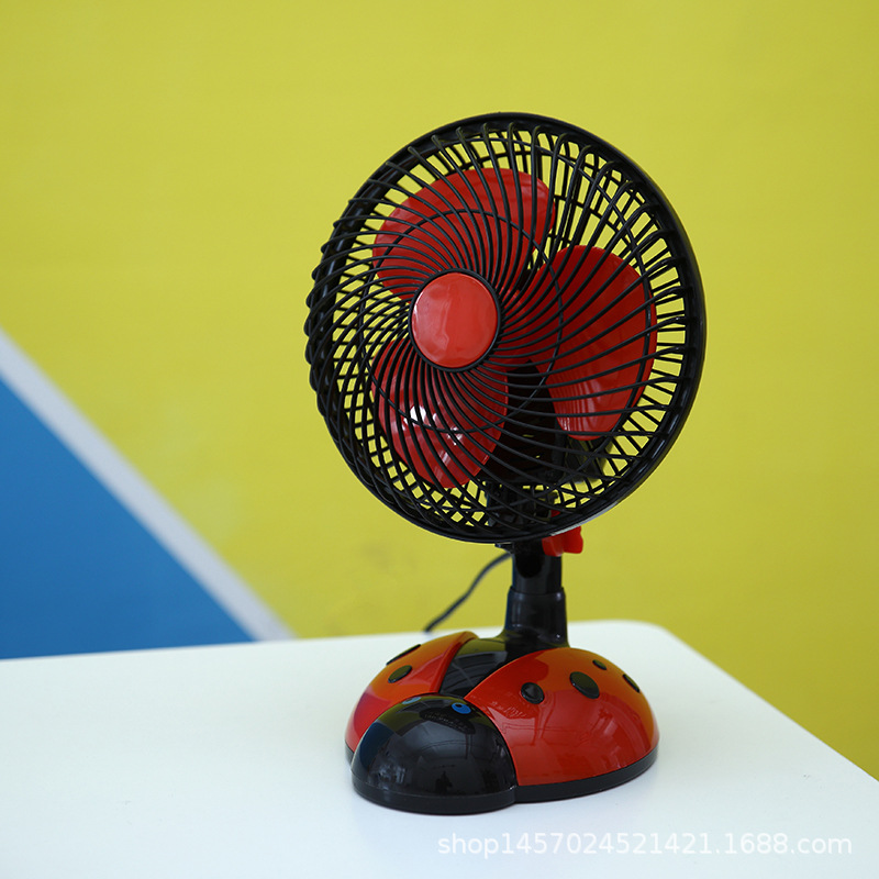 中炜学生宿舍静音小风扇办公室桌面小型家用摇头电风扇卡通扇直销