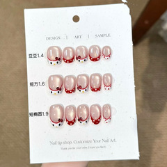 【经典Kitty】纯手工穿戴甲可爱卡通凯蒂猫高级显白短款手作美甲
