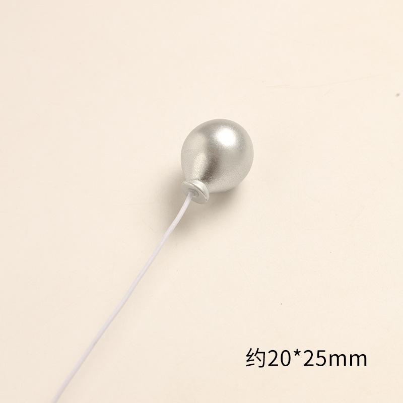 SKU-27-棕色 银色椭圆气球一个