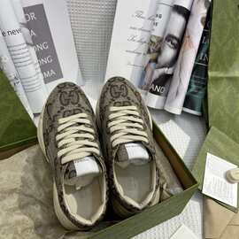 1:1原标原盒老爹鞋2026春季新款休闲印花内增高运动鞋老花男女