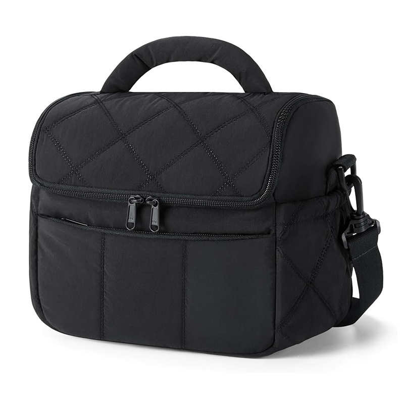 Amazon nueva bolsa de almuerzo de aislamiento de damas adorable caja de almuerzo acolchada bolsa de almuerzo ligera esponjosa impermeable