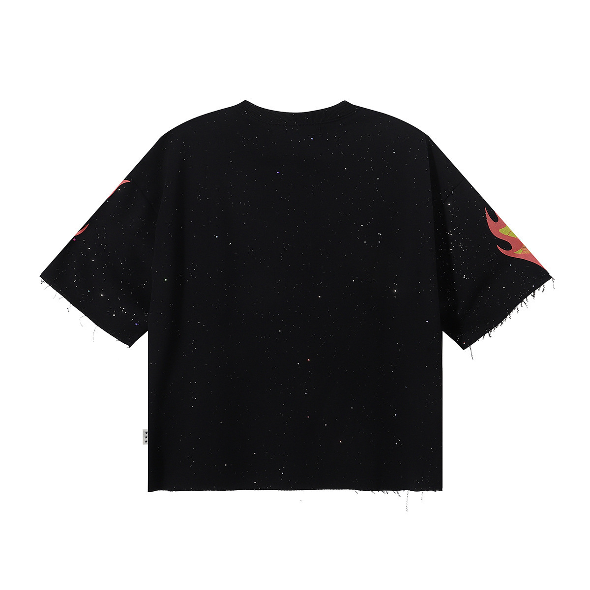 Transfronterizo nueva venta en caliente BKS camiseta de manga corta extraña esqueleto retro lavado de agua caliente perforación en caliente para hombres y mujeres de moda en stock lotes