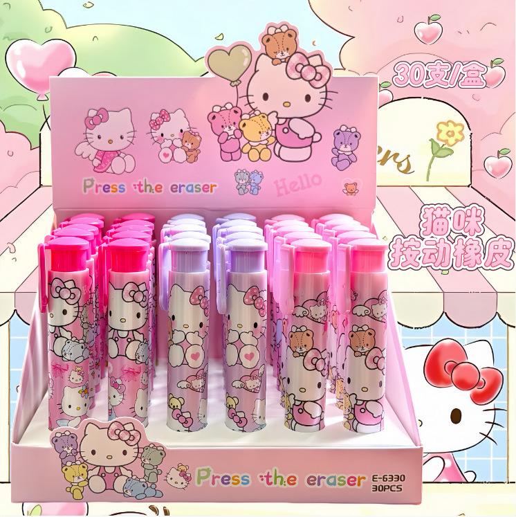 Borrador con diseño de gato adorable y superhéroe de dibujos animados, elimina de forma limpia sin dejar marcas ni residuos, ideal como pequeño premio para estudiantes.