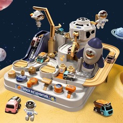 Children's playground desktop puzzle space car obstacle course big adventure sliding track inertia car parking lot