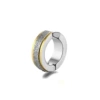 Frosted silver gold edge ear clips