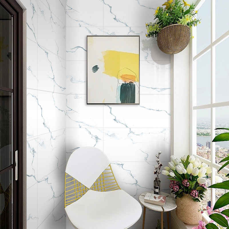 PVC self-adhesive floor mat wholesale cement floor plastic marble floor mat non-glue thickened wear-resistant waterproof floor mat 