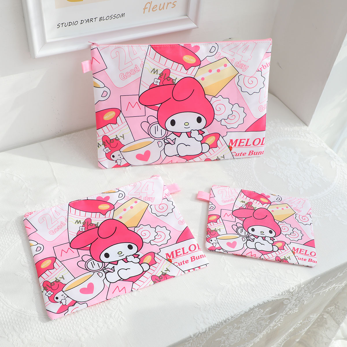 Cartoon cute storage bag for folders for documents