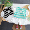 Summer clothing, children's fresh set for boys, Korean style, western style, 2023 collection