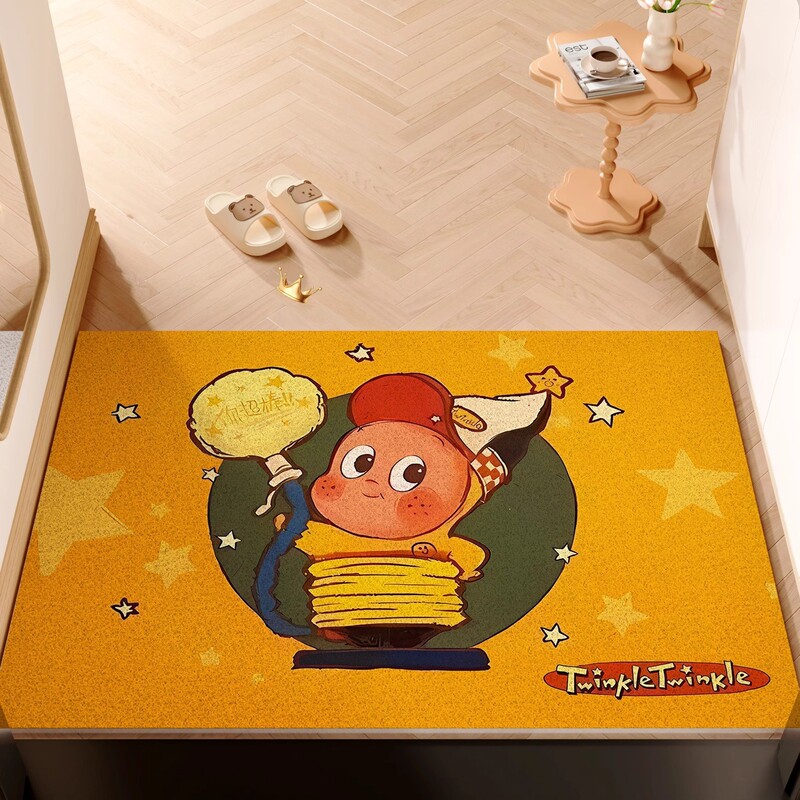 卡通可爱星星人硅藻泥浴室地垫家用卫生间洗手间门口吸水防滑脚垫|undefined