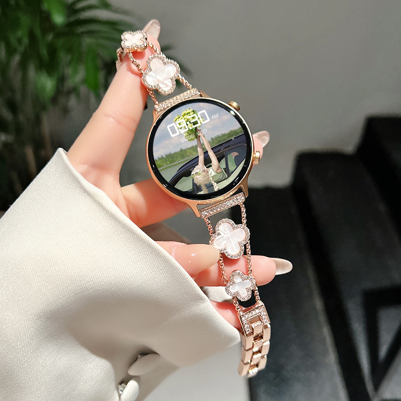 Suitable for Android Mobile Phone Smart Watch Women's Bluetooth Phone Payment Four-Leaf Clover Bracelet Sports Bracelet