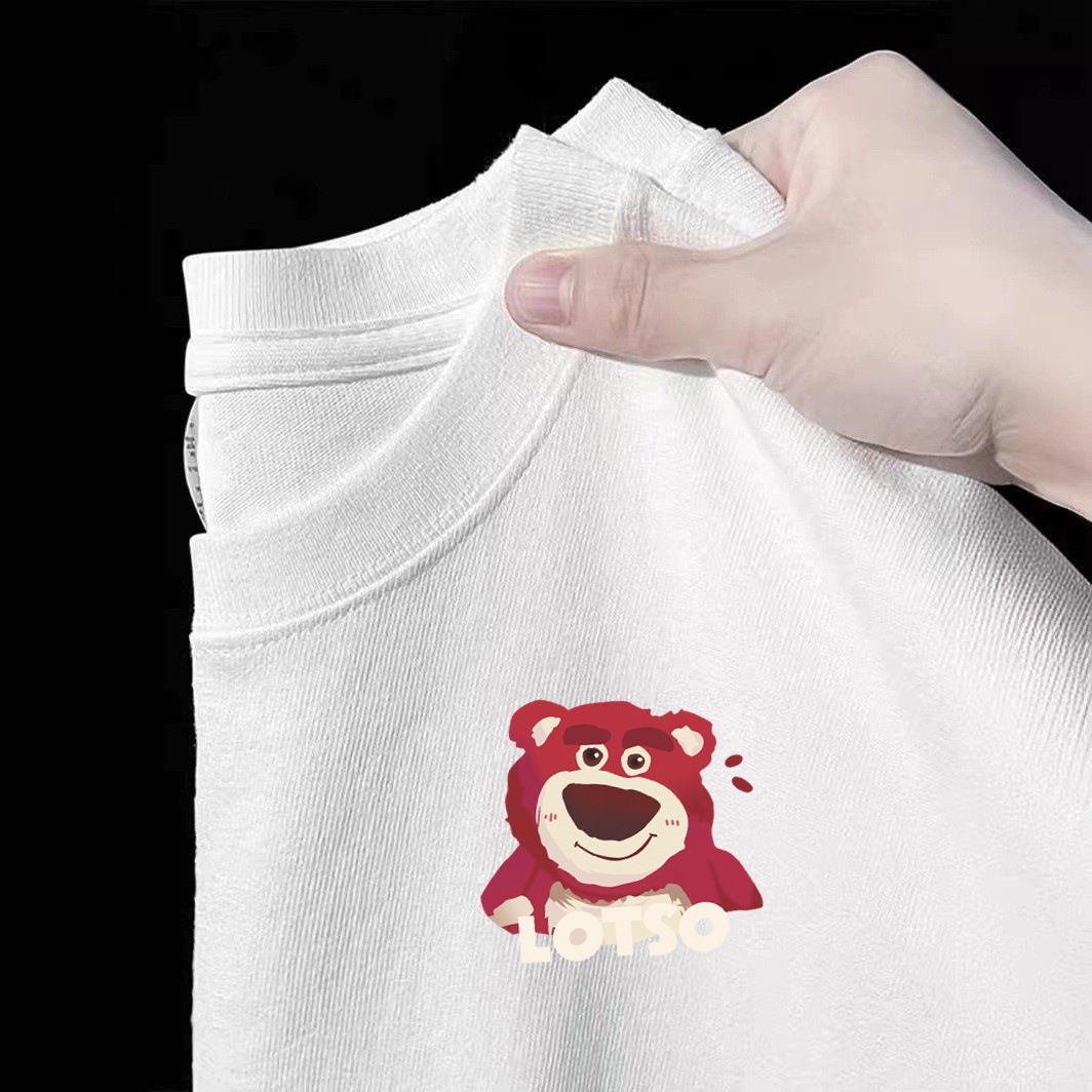 핑크곰 작은 라벨 [화이트]