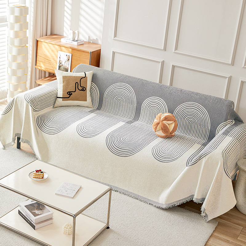 INS Sofa Chenille Wrap Anti-Slip Anti-Cat Scratch Universal Slipcover Full One-Piece Cover Towel High-End Feel_voghion.com