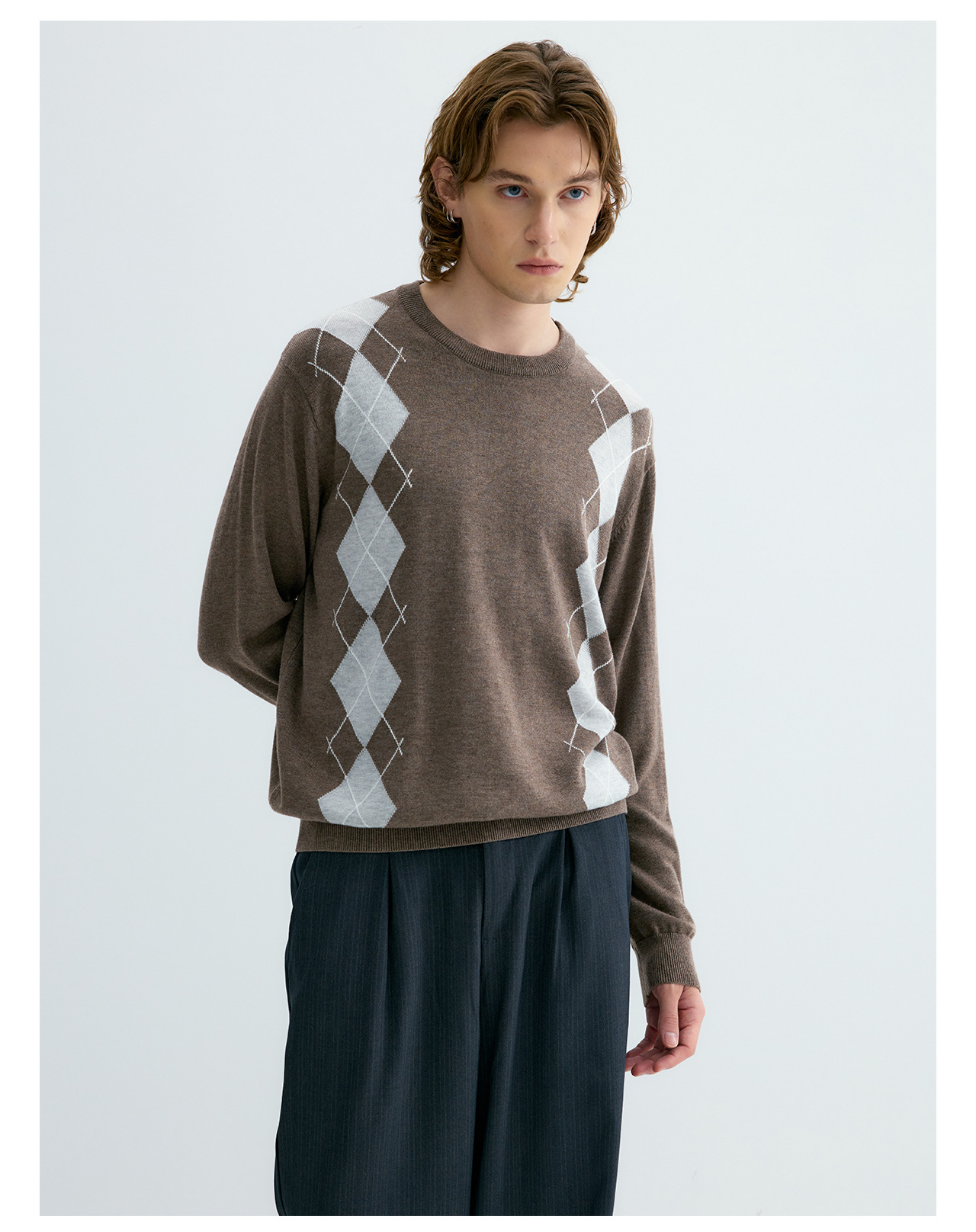 UNF Ralph Plaid 300g Crew Neck Sweater