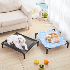 犬小屋、犬用ベッド、オールシーズン対応、取り外して洗えるキャンプベッド、中小型犬用ペットベッド、夏用地上防湿猫小屋