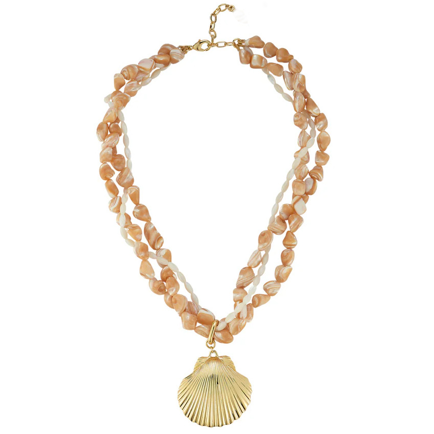 Shell Pattern Casual Beach Simple Style Shell Shell Titanium Steel Wholesale Pendant Necklace