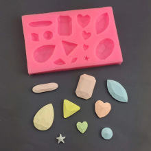 多孔爱心菱形五角星蛋糕翻糖巧克力硅胶模具 水晶滴胶diy镜面模蛋