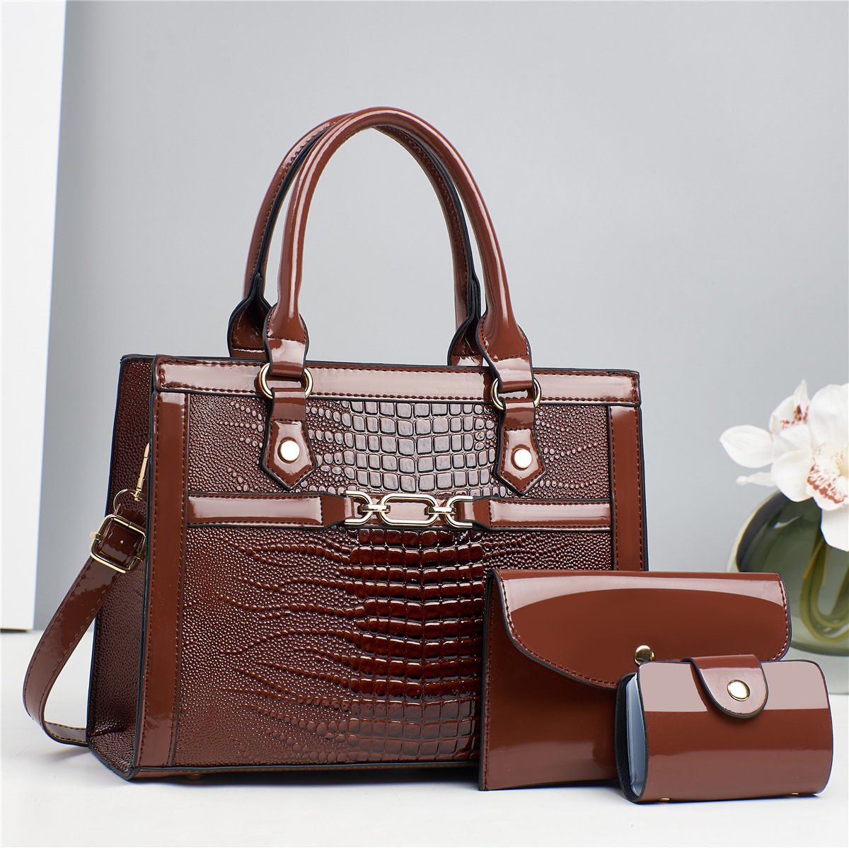 Bolsas de tres piezas, bolsas de moda, bolsas de hombro para mujeres, bolsas de gran capacidad, bolsas de madre transfronterizas