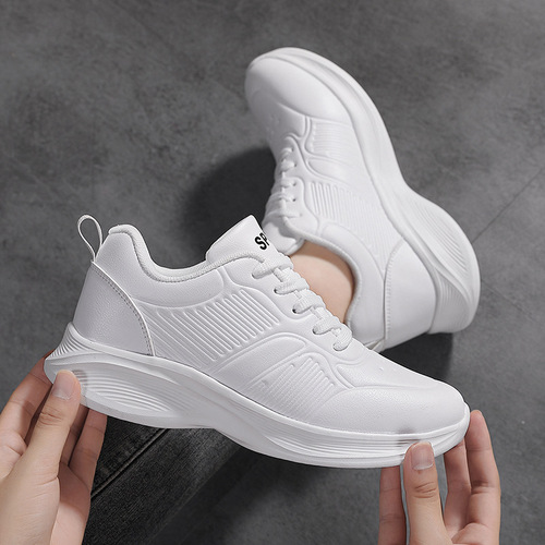 Sneakers, women's small white shoes, women's flat leather, waterproof, sneaker, soft soles, wear-resistant, ultra-light and comfortable women's shoes