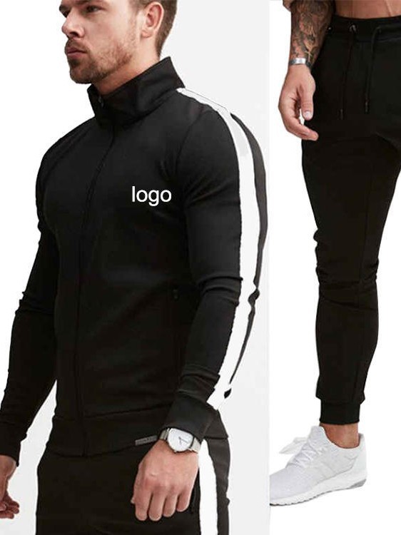 Trajes casuales transfronterizos nuevos hombres deportivos comercio exterior chaqueta de moda con cremallera trajes deportivos pantalones de manga larga 6643