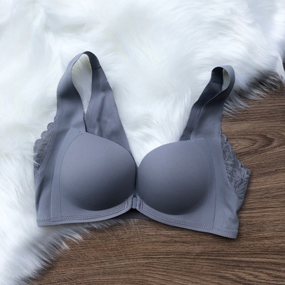 6320 japonés luz kapok pequeño pecho grande empuja hacia arriba el sujetador traje delantero hebilla chaleco-estilo ancho correa de hombro ropa interior para mujeres