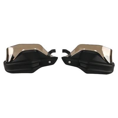 Handlebar Handguards with Heightening – Motorcycle front windshield - black-hand-guard-extended-guard-plate-brown