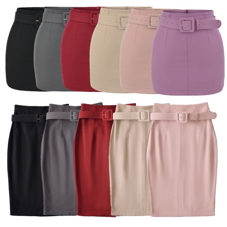 2025 Korean Style Spring Fashion High-Waisted Hip Skirt Slimming Look Slit Ol Pure Color One-Step Suit Mid-Length Skirt 2025 Korean Style Spring Fashion High-Waisted Hip Skirt Slimming Look Slit Ol Pure Color One-Step Suit Mid-Length Skirt
