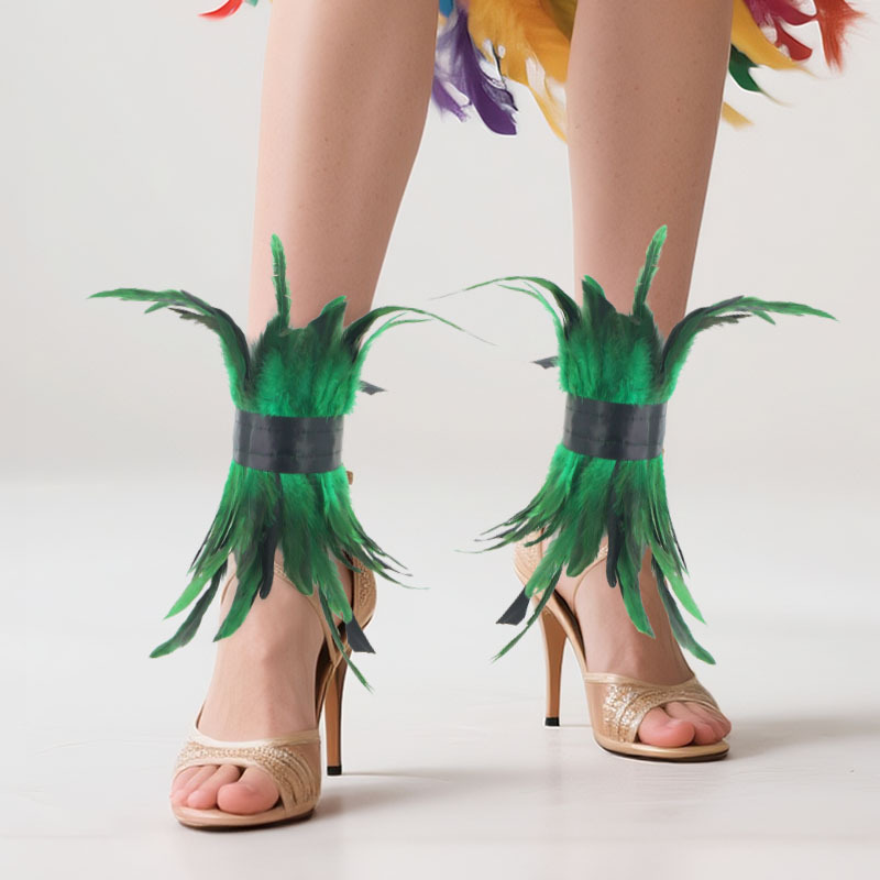 Halloween nuevo Amazon venta caliente plumas juego de baile vestido de gala desfile espectáculo accesorios de vestuario