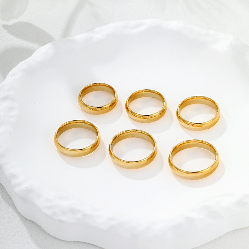 Anillo Sencillo de Acero Inoxidable Xuping, Nuevo y Moderno, con Superficie Lisa, Estilo Europeo y Americano, Anillo de Lujo Ligero para Uso Diario, Venta al Por Mayor image 4