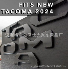 2024-2025年式トヨタピックアップトラック「タコマ」車用ステッカー、ピックアップトラックのリアトランク文字ステッカー