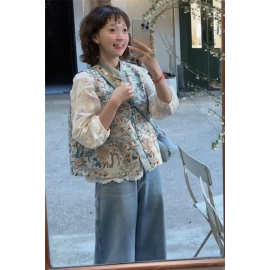 新中式马甲女短款背心2025新款春季高级感刺绣小个子国风马夹外套
