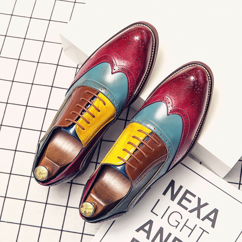 Cross-Border Autumn Men's Color-Blocked Pointed-Toe Small Leather Shoes Foreign Trade Large Size Single Shoes Outdoor Casual Shoes Formal Trendy Shoes Men's Shoes Cross-Border Autumn Men's Color-Blocked Pointed-Toe Small Leather Shoes Foreign Trade Large Size Single Shoes Outdoor Casual Shoes Formal Trendy Shoes Men's Shoes
