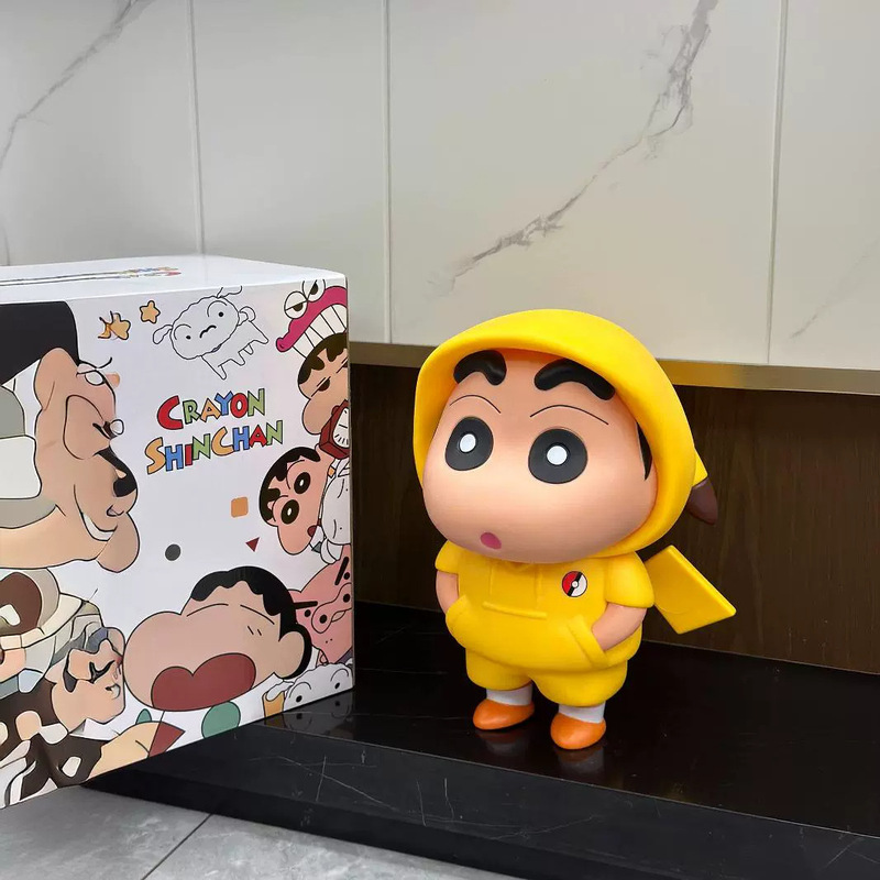 Super High-Quality Gk Labubu God of War Card Hand-Made Animation Model Nohara Shinnosuke Crayon Shin-Chan Trendy Ornaments