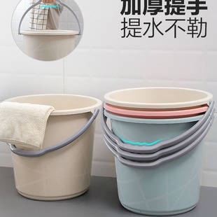 Household portable plastic large mop bucket thickened water storage bucket for student dormitory bath with lid laundry