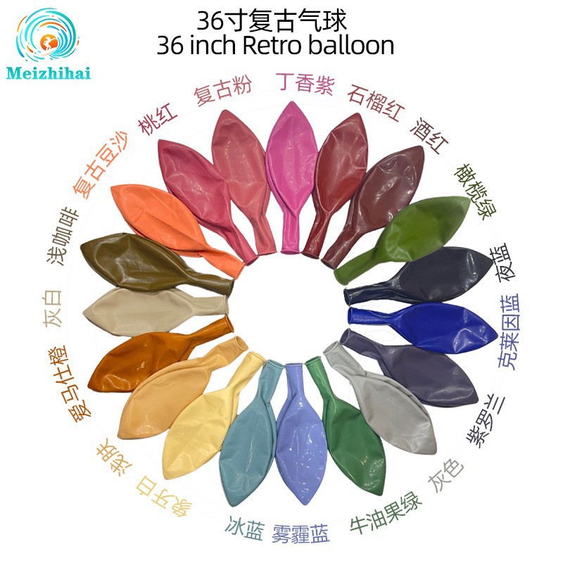 Globos de látex mate personalizados de 36 pulgadas en el mercado nocturno para vender puestos engrosados redondos, decoración de bolas, fiesta de cumpleaños al por mayor
