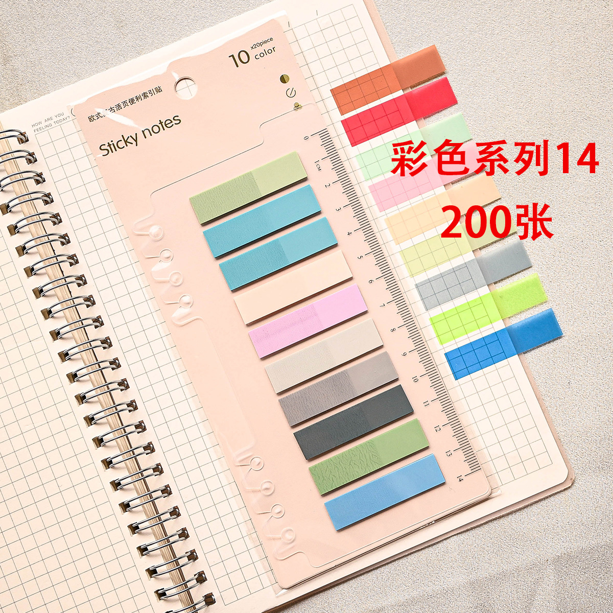 Fabricantes al por mayor PET 10 colores 200 etiquetas de índice transparentes para estudiantes de lectura etiqueta de oficina pegatinas impermeables