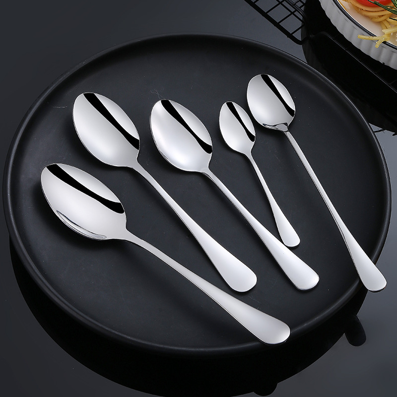 Stainless Steel Long Handle Spoon And Fork For Adults And Kids_voghion.com