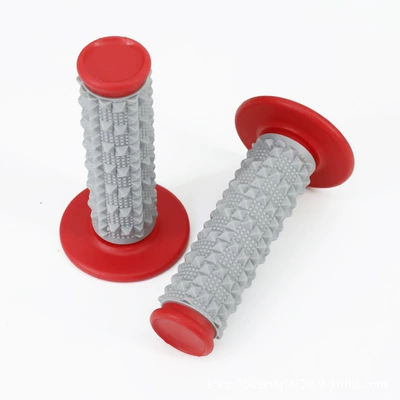 Cross-country motorcycle ATV high race: Motorcycle Handle Cover - large-particles-red-handle-set-a-pair