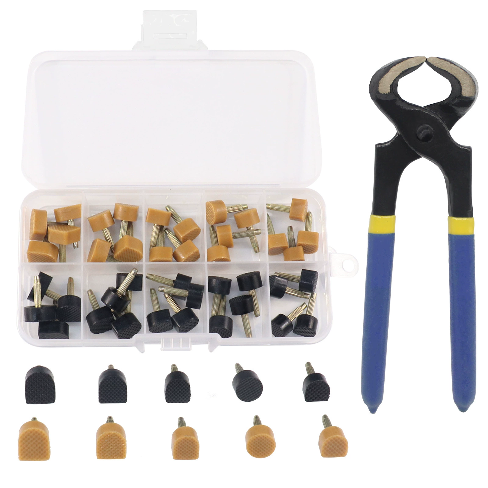 Туфли на высоком каблуке аксессуары для заклепок износостойкие бесшумный каблук Замена нескользящей заклепки на каблуке ремонт каблука для обуви каблук-шпилька тонкий каблук черный