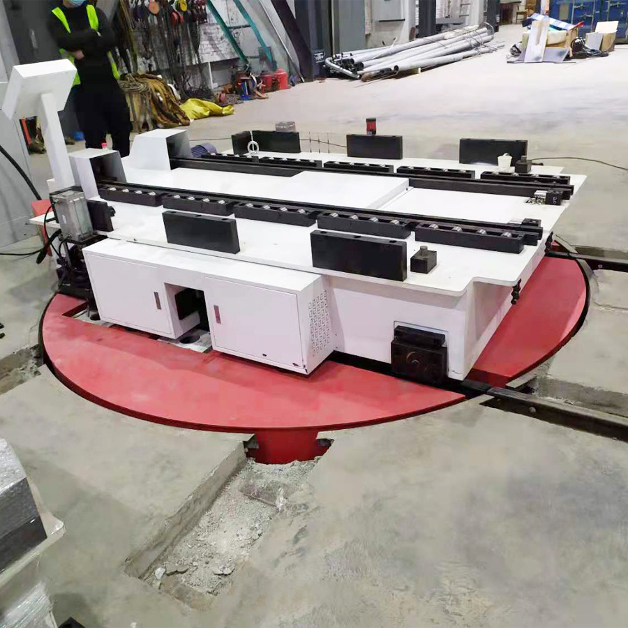 自动轨道换向工业转盘 可升降换轨轨道车 喷漆轨道转盘车