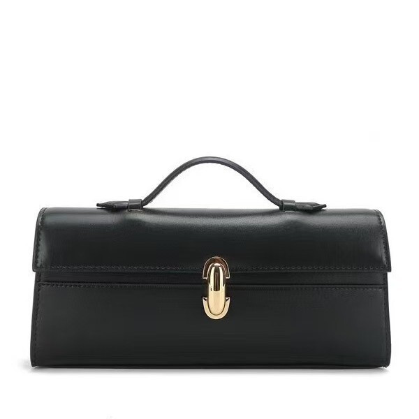 2026 Long Clutch Bag Slim Retro Pu Women's Bag Small Square Bag Fashionable Handbag Retro Small Square Bag
