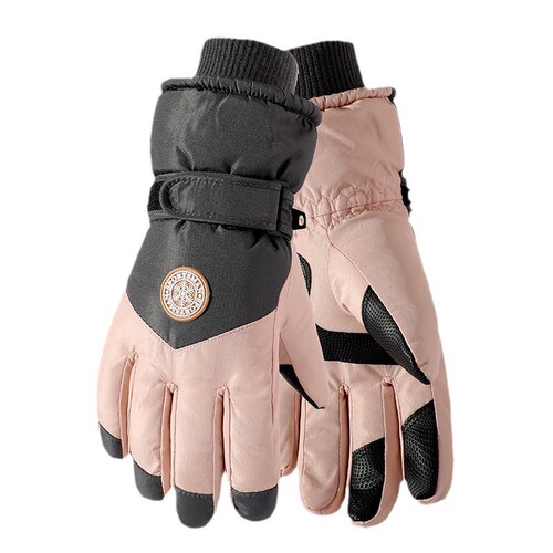 Winter Unisex Fleece Lined Thick Insulated Windproof and Warm Outdoor Skiing Snowboarding Touch Screen Riding Gloves