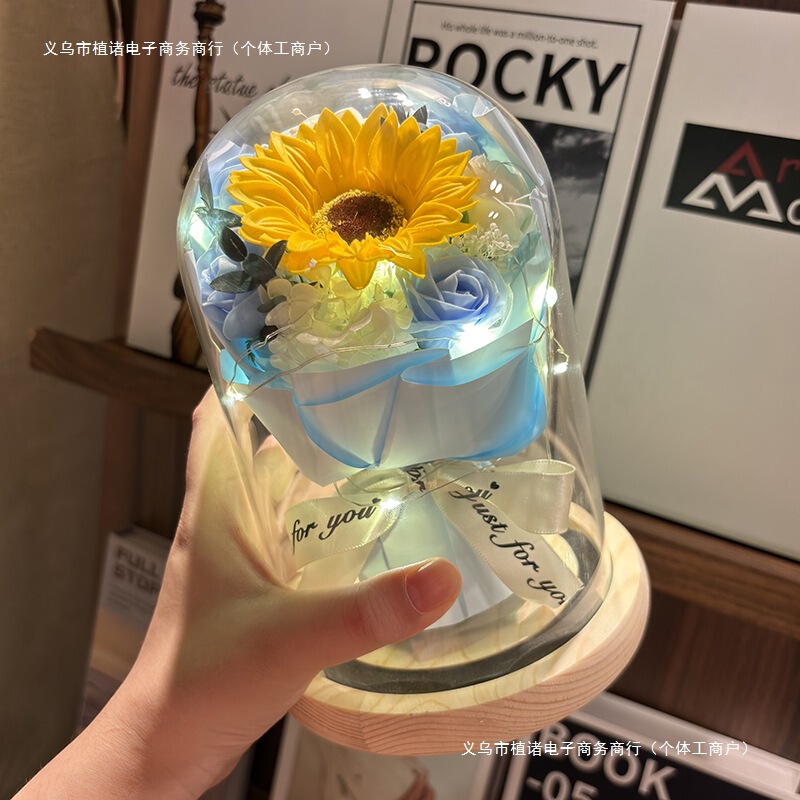 教师节礼物送女老师幼儿园向日葵花束伴手礼摆件玫瑰花永生花|undefined