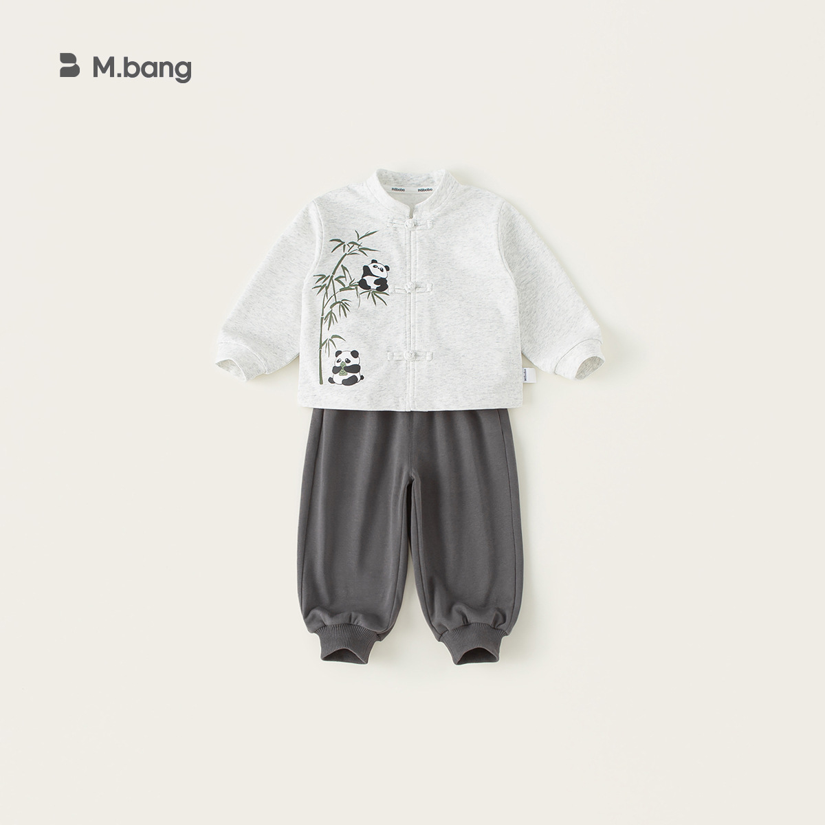 Yubao ropa infantil para niños set de ropa de primavera nuevo estilo de niños estilo chino panda chaqueta nuevo set de dos piezas