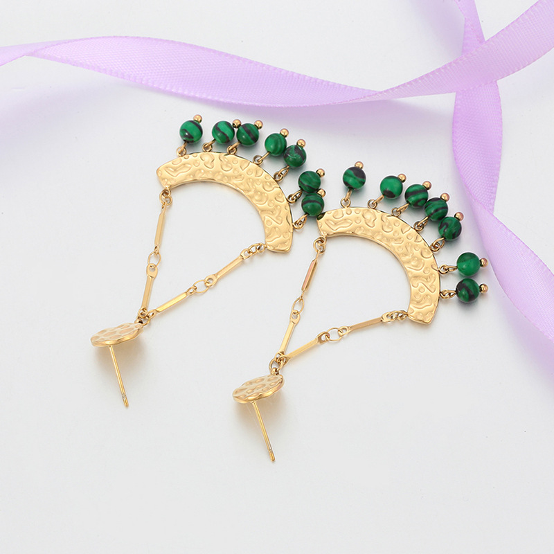 Xuping vacaciones estilo personalidad exagerada aretes de acero inoxidable 14k color bohemio estilo retro bordilla auriculares al por mayor