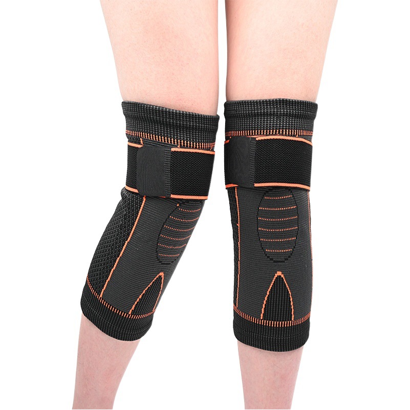 Short Knitted Knee Pad Factory Pressurized Sports Knee Pad Riding Warm Ai Cao Knee Pad Short Strap Knee Pad
